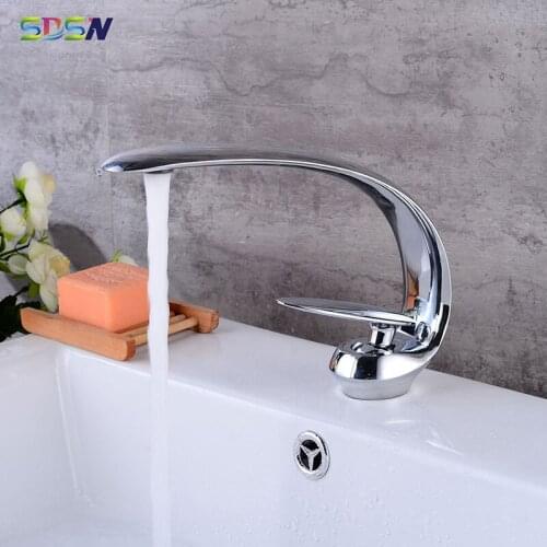 Deck Mounte Bath Water Tap Mixer Chrome Fast Shipping Basin Sink Faucet Water Tap Bathroom Sink Faucet Kitchen Mixer Faucet