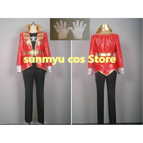 Free Shipping!Kaizoku Sentai Gokaiger Gokai Red Cosplay Costume,Custom Size Halloween Wholesale