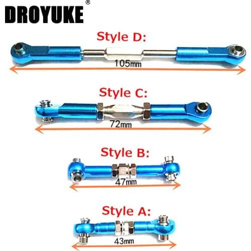 Hot 2pcs CNC Machined Aluminum Alloy Steering Rod RC Coupling Servo Rod Replacement Accessory for HSP 94111/94188 RC Car