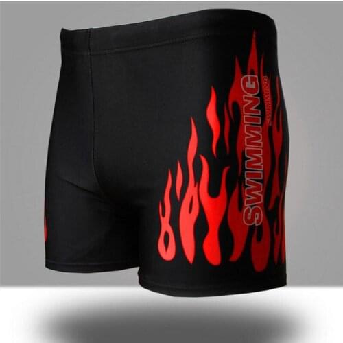 Hot 2020 Outdoor Summer Mens boxer Water Sports Increasing fertilizer swimming trunks flame male Tall waist swimwear Short