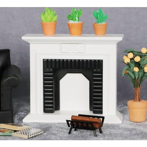 Dollhouse Furniture 1:12 Scale Miniatures Mini Fireplace Model Accs Gifts