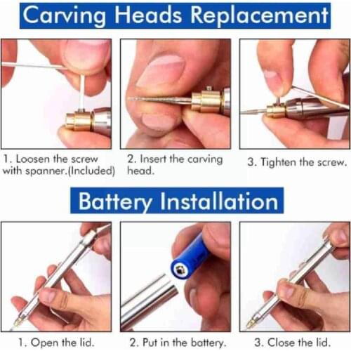Mini Cordless Electric Engraving Pen 3.7 V 32000rpm Engraver Handheld Polishing Polisher Set Tools Grinder Tool Sander DIY S1F7