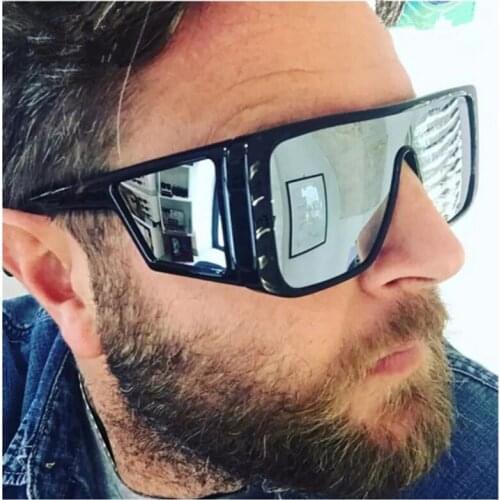 New Mens hiking glasses Square Cycling Riding motorcycle Street fashion Retro TV Driving Anti high glare beam night sunglasses