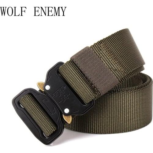 New Tactical Gear Heavy Duty Military Combat Belt Men SWAT Knock Off US Soldier Army Nylon Belts 3.8cm Hunting Accessories