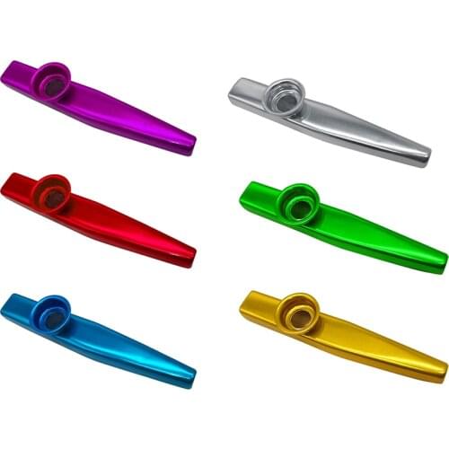 New 1pc Metal Kazu Flute Flute Harmonica Beginners Children Adult Party Gift Musical Instrument Children Toy Gift For Baby Kids