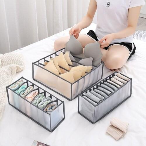 Underwear Bra Socks Panty Storage Boxes Cabinet Organizers Wardrobe Closet Home Organization Drawer Divider Dormitory Save Space