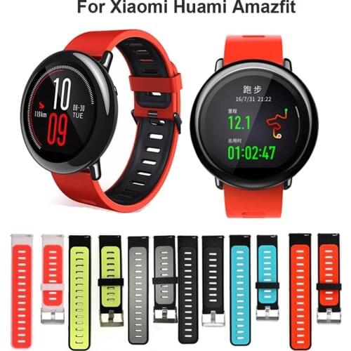 22mm Silicone Watchband for Original Xiaomi Huami Amazfit PACE Stratos 3 2 2S GTR 47mm Smart Watch Replacement bracelet Strap