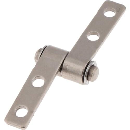 Silver Damping Torque Type Friction Positioning Hinge 0.1N 3.3mm Mounting Hole Dia 4-hole Right