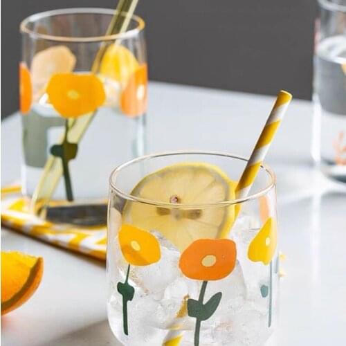 Шнурок для очков Moet Glass стакан с пулей Cup Home Vaso PlegabTea Juice Milk High-Value Water Exquisite Decals Heat-Resistant