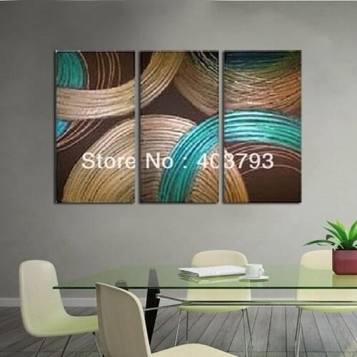 MODERN ABSTACT OIL PAINTING 100%PAINTED BY HAND Abstract half round home decoration