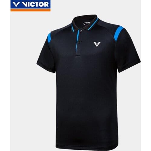 Original victor men women short sleeve sport jersey sports clothing sportswear badminton clothingS-10010