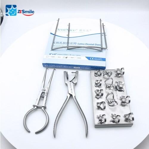 CE Approved Dental Orthodontics Ktis Latex Rubber Dam Kit 2