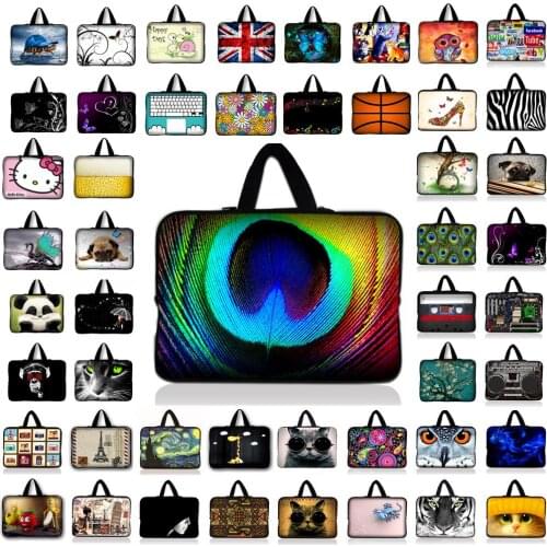 Peacock feather Notebook Bag Smart Cover Tablet Laptop Sleeve Case For 10'' 12 13 '' 14 '' 15'' 17'' Macbook Hp Dell Laptop Bag