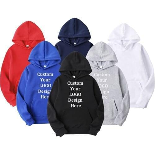 Custom Hoodies Mens Logo Text Photo Hoodie Men Women Personalized Customize Sweatshirts Polluver Customization Dropshipping