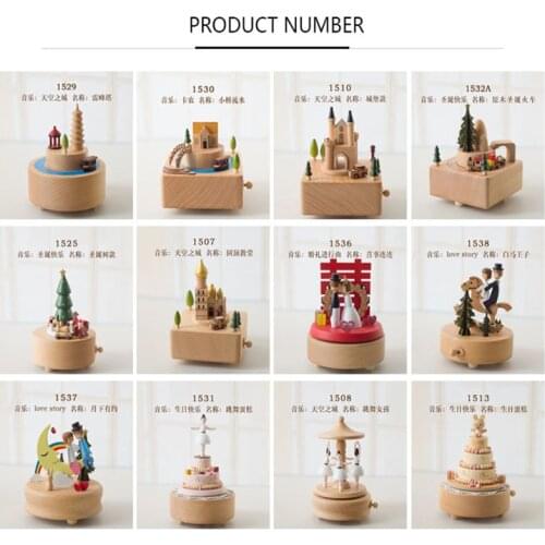 Creative gift birthday gift music box music box home decoration teachers Day gift wooden crafts