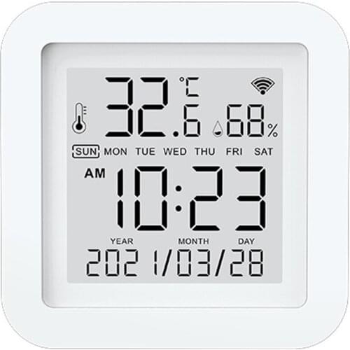 WIFI Smart Electronic Dry Wet Temperature Hygrometer USB Powered Digital LCD Display Home Wireless Temperature Humidity Sensor