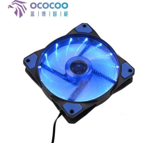 OCOCOO 15 Light Water Cooler Fan Mute 12cm*12cm Fanuse for 120mm Radiator 120mm Fan for Computer Case Beauty Instrument