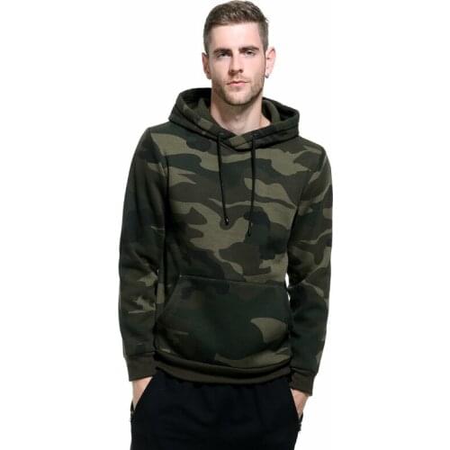 Winter Camouflage Sports Hoodies Mens Hooded Jacket for Autumn and Winter US and EU Loose Casual Plus Size Coat