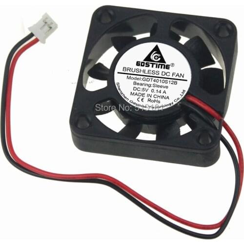 10pcs/lot Gdstime DC 5Volt 2pin 40mm 40x10mm Axial Flow Cooling Fan 4010 cooler mini