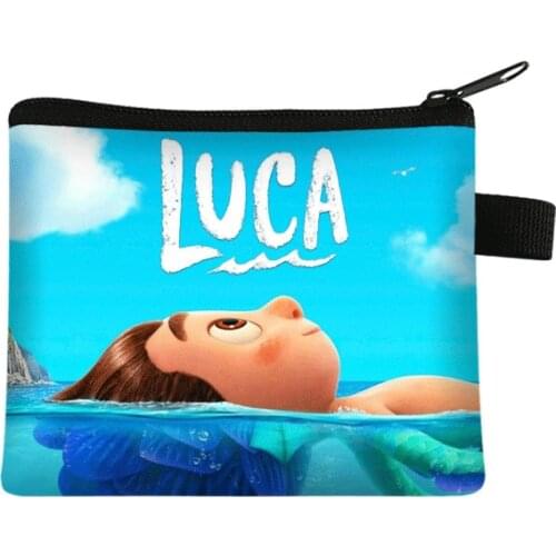 2021 Disney Movie Luca Alberto Monster Coin Purse Cartoon Anime Print Mini Storage Bag Kids Girls Portable Coin Key Storage Bag