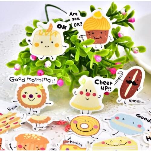40pcs Creative kawaii Cute dessert/food scrapbooking stickers /decorative sticker /DIY craft photo albums/Children