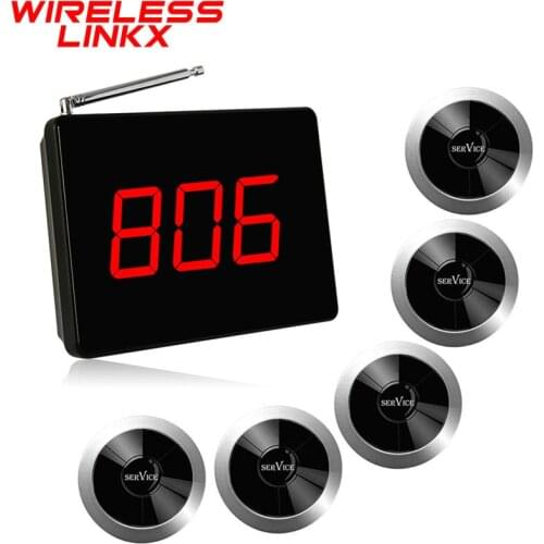 Wirelesslinkx Wireless Calling Button Buzzer Pager Restaurant Paging System For Bar Clinic Hospital Nursing Facility Seniors