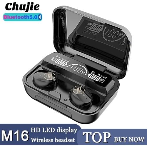 M16 TWS Wireless Bluetooth Headphones IPX7 Waterproof And Sweat Proof Music Earphone For Iphone Huawei Oppo Xiaomi Sport Headset