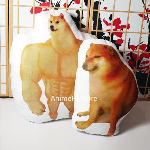 Cheems Swole Doge Plush Doll Figure Buff Doge Pillow Cosplay Toy 45cm Sofa Cushion Cute Cartoon Birthday Gift