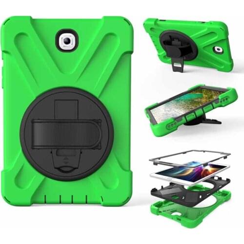 Case For Samsung Galaxy Tab S2 8.0 SM-T710 SM-T715 Heavy Duty Rugged Protection Cover with Neck Strap