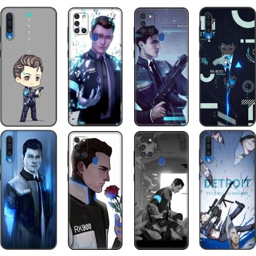 Black tpu Case For Samsung Galaxy A50 50S A30S A10 A11 A21S A31 A41 A51 A71 M21 M30S S10 LITE Cover Detroit Become Human RK800