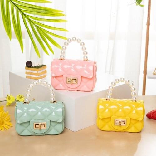 Kids Mini Purses and Handbags 2021 Cute Candy Color Girls PVC Jelly Crossbody Bag Little Girl Party Coin Wallet Hand Bags Tote