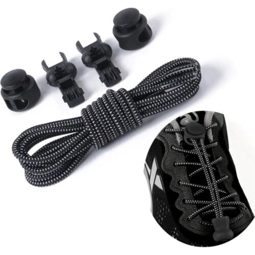 No Tie Shoelaces Stretching Lock lace Locking Shoe Laces Elastic Sneaker Chidren Shoelaces Shoestrings Running/Jogging/Triathlon