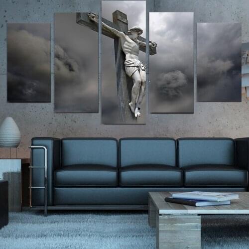 Jesus Glory To God 5 Pieces Canvas Prints Picture Modular Paintings For Living Room Poster On The Wall Home Decor