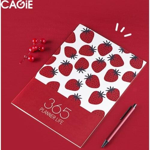 Kawaii Flower 2021 A4 Notebook 365 Days Journals DIY Planner Organizer Monthly Notepad Stationery Gift