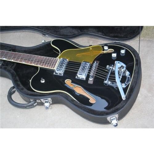 GuitarClassical f-hole semi-hollow 6-string jazz electric guitar, large remote sensing string board, perfect sound quality, free