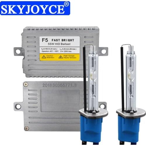 SKYJOYCE F5 55W AC Slim DLT HID Ballast Kit 12V 5500K Car Light Xenon Kit H7 H1 H11 9012 D2H Auto Headlight Bulbs Car Retrofit