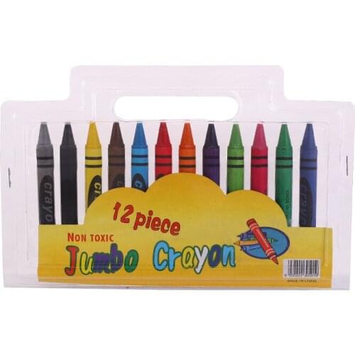 Creative PVC box 12 colors childrens drawing crayons for students to learn art supplies