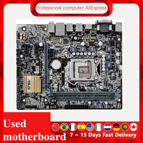 For Asus H110M-PLUS Original Used Desktop Intel H110 H110M DDR4 Motherboard LGA 1151 i7/i5/i3 USB3.0 SATA3