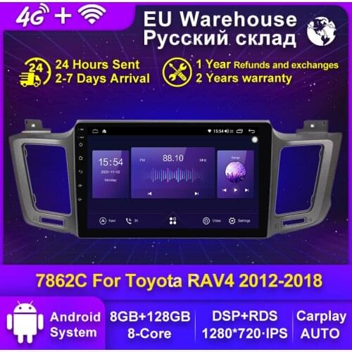 MEKEDE Android 11 6G 128GB Car Player Navigation GPS Radio For Toyota RAV4 4 XA40 5 XA50 2012 - 2018 4G LTE DSP Wireless carplay