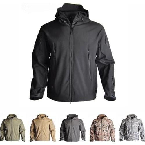Mens Army Military Camouflage TAD Jacket Tactical Jacket Winter Windproof Soft Shell Coats Windbreaker Outdoor Hunting Clothes