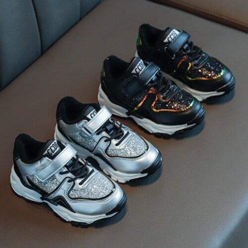 2020 Autumn Winter Plush Warm Sneaker Children Shoes Girls Boys Sport Shoes Antislip Soft Bottom Kids Baby Sneaker Leather Shoes