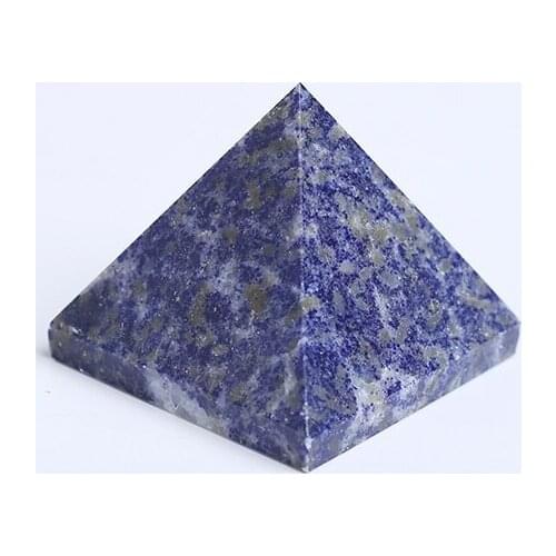Pyramid-Finest Big Lapis Lazuli Gemstone 1.18" Carved Pyramidal Crystal Healing Crafts