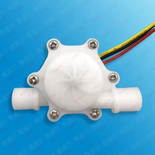 2PCS Water Flow Meter Flowmeter Hall Flow Sensor indicator counter caudalimetro water heater 0.25-2.5L/min 0.8MPa 4.5-18V