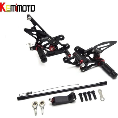 KEMiMOTO FZ1 FZ8 Adjustable Rearset Rear Set Foot rests Foot pegs For Yamaha FZ1 2006-2014 and FZ8 2010 2011 2012 2013