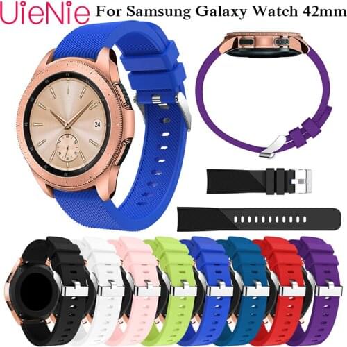 20mm Silicone Watchband for Samsung Galaxy Watch 42mm Striped Replacement Bracelet Band Strap for Samsung Gear S2 Accessories