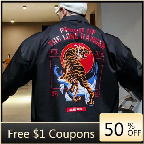 Long-sleeved Shirt Mens Casual All-match National Tide Spring and Summer New Sports Shirts Long-sleeved Jacket Men Black Shirt