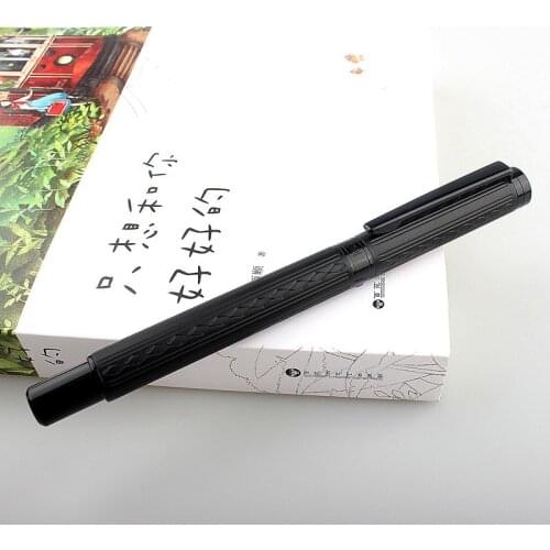 Luxury metal Fountain Pen Luxury Black 0.5mm F Nib Steel Ink Pens smooth writing Signing Pen Gift For Office School