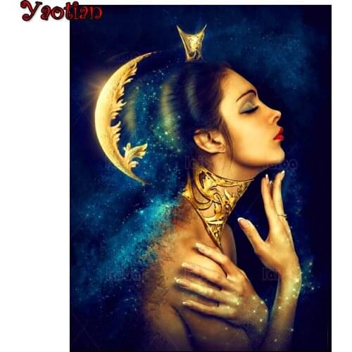 Crystal Paintings Diamond Painting Fantasy golden woman, Rhinestone 5D DIY Diamond Embroidery,Cross Stitch,diamond Mosaic Sale