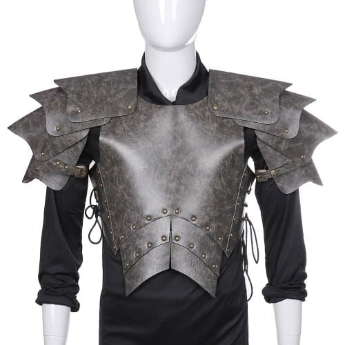 Medieval Anime Cosplay Armor Stage Props Adult PU Leather Medieval Warrior Cosplay Armor Halloween Carnival Stage Props