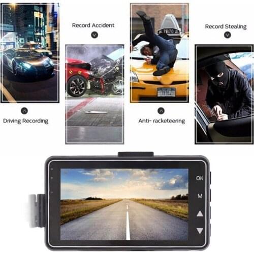 3 Inch LCD Screen Dual Camera Motorcycle Video Recorder Full Clarity Automobile Driving Recorder Durable Waterproof Car DVR